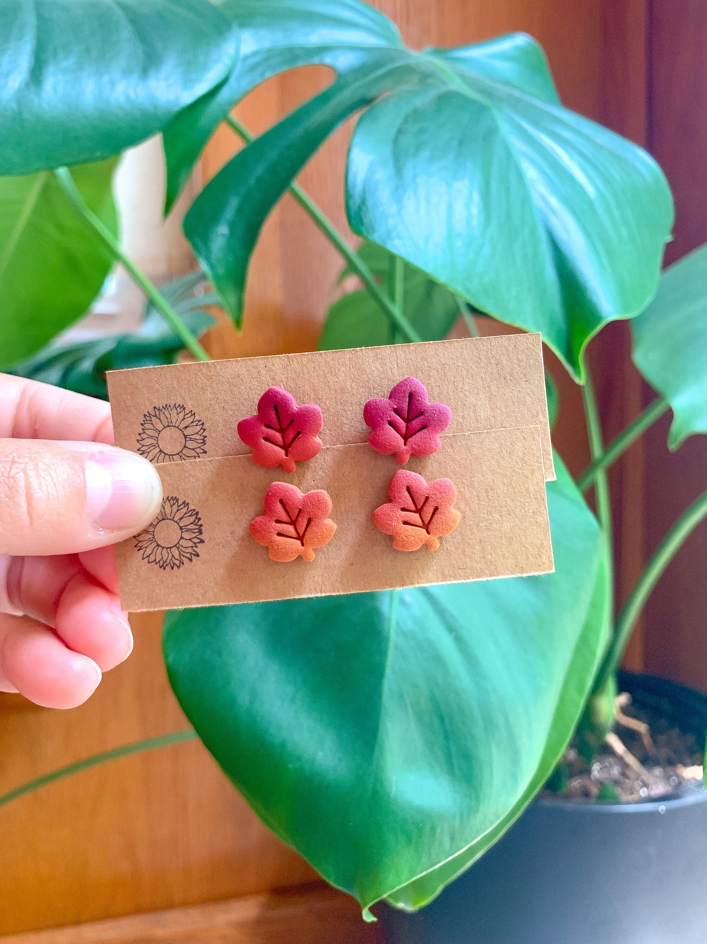 Autumn Leaf Studs