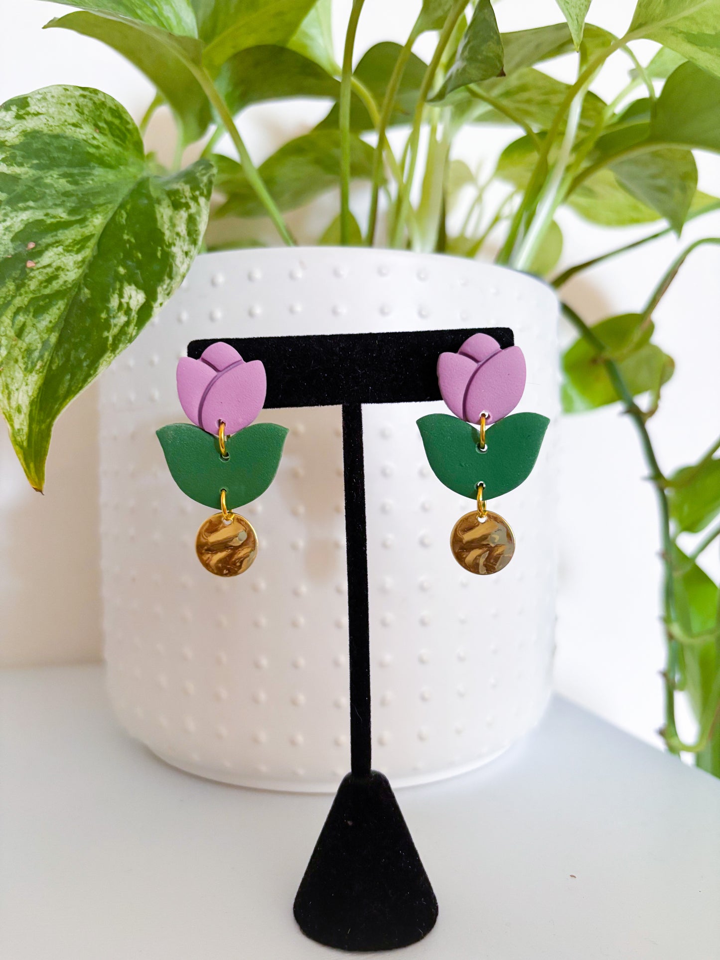 Lavender Tulip Dangles