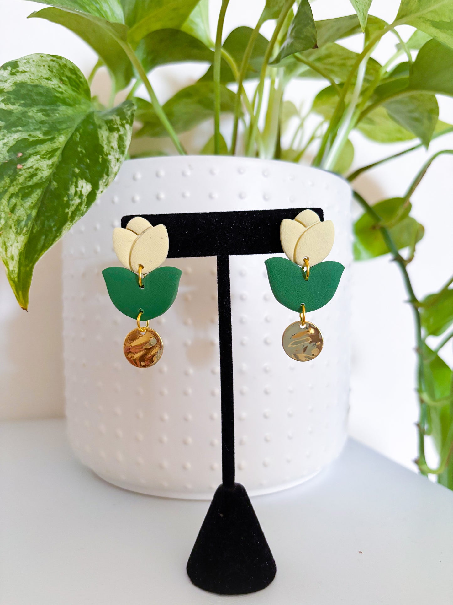 Yellow Tulip Dangles