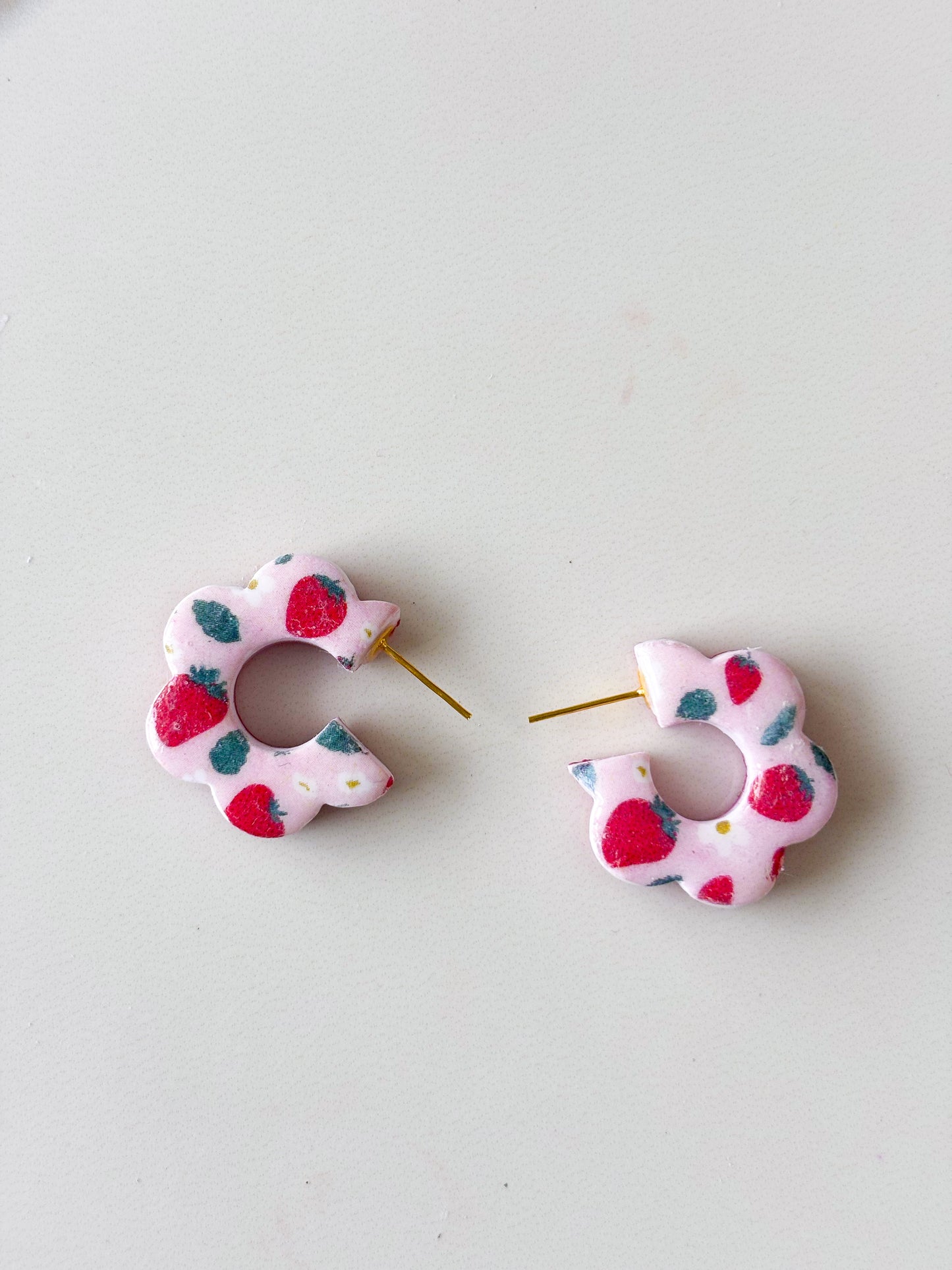Reversible Red Strawberry Hoops