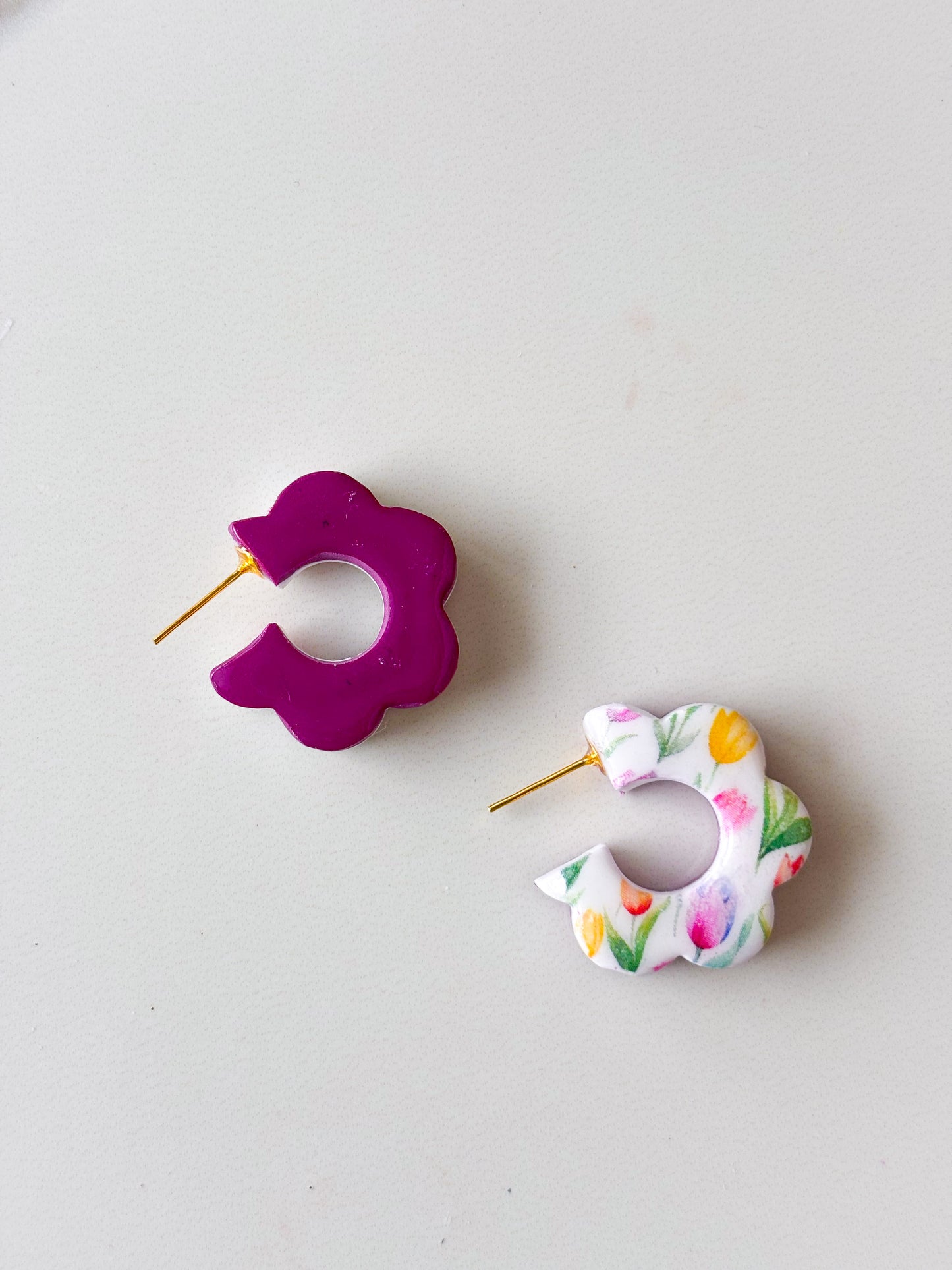 Reversible Tulip Hoops
