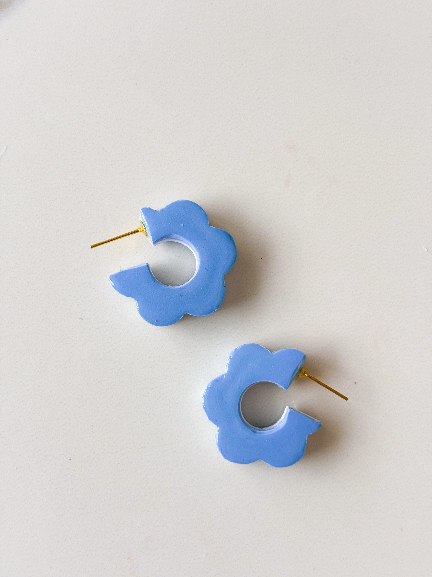 Reversible Blue Floral Hoops
