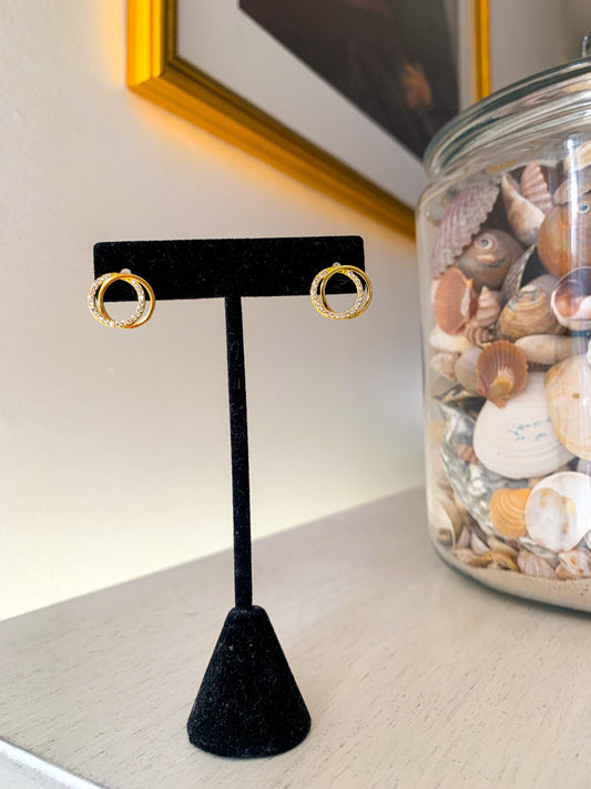 Gold + Crystal Studs