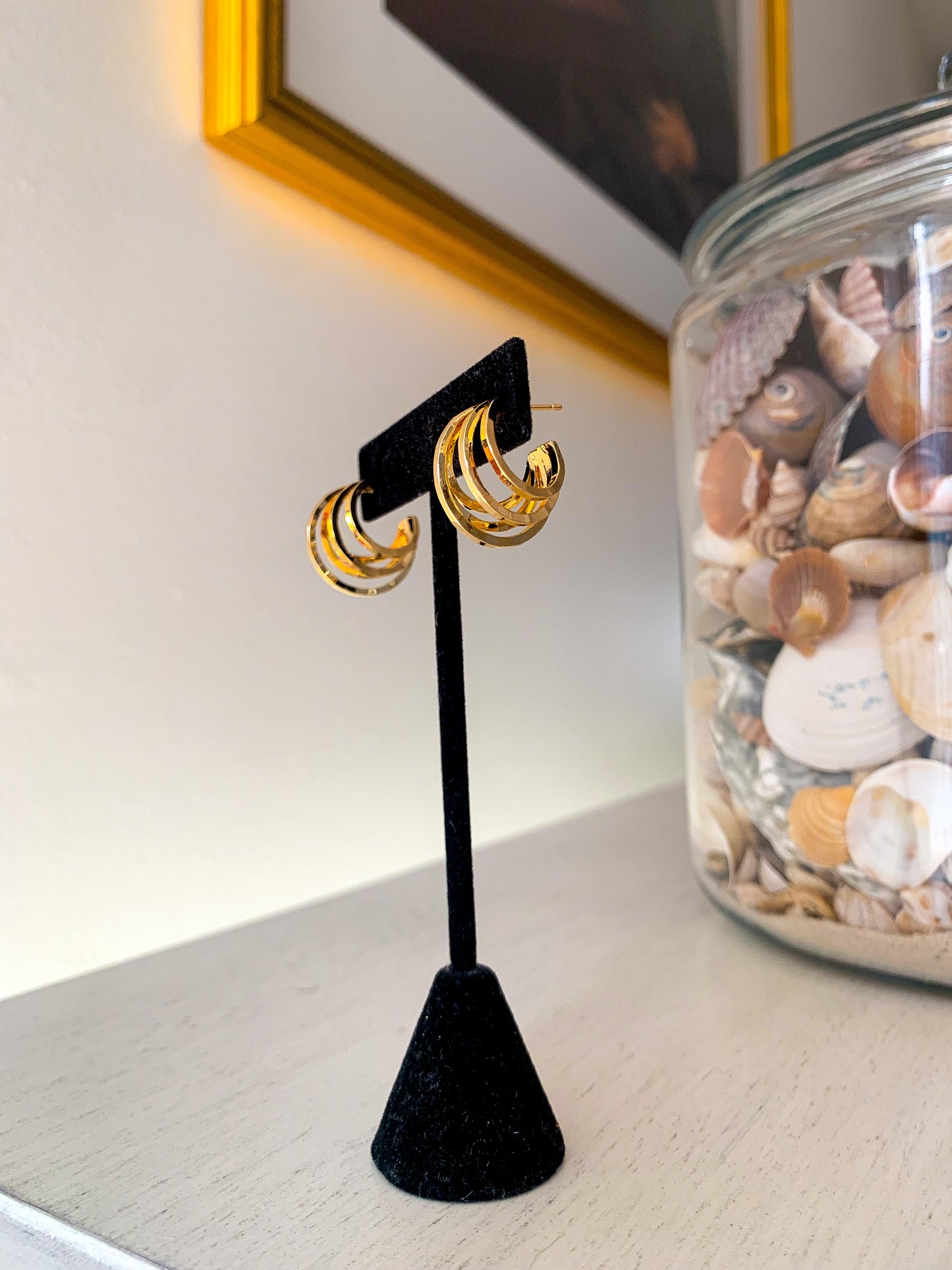 Layered 18k Gold Hoops