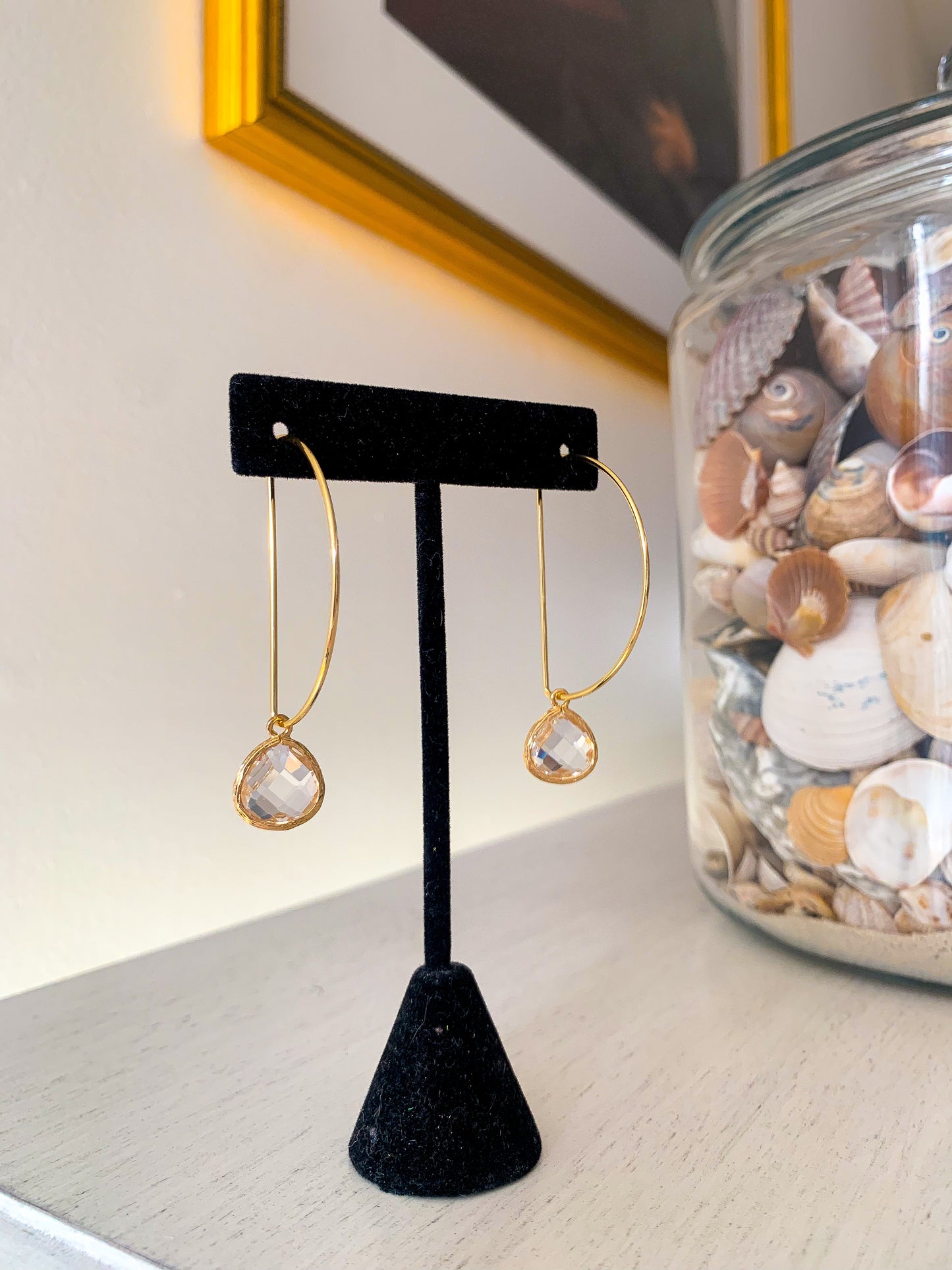 Crystal Hoop Dangles