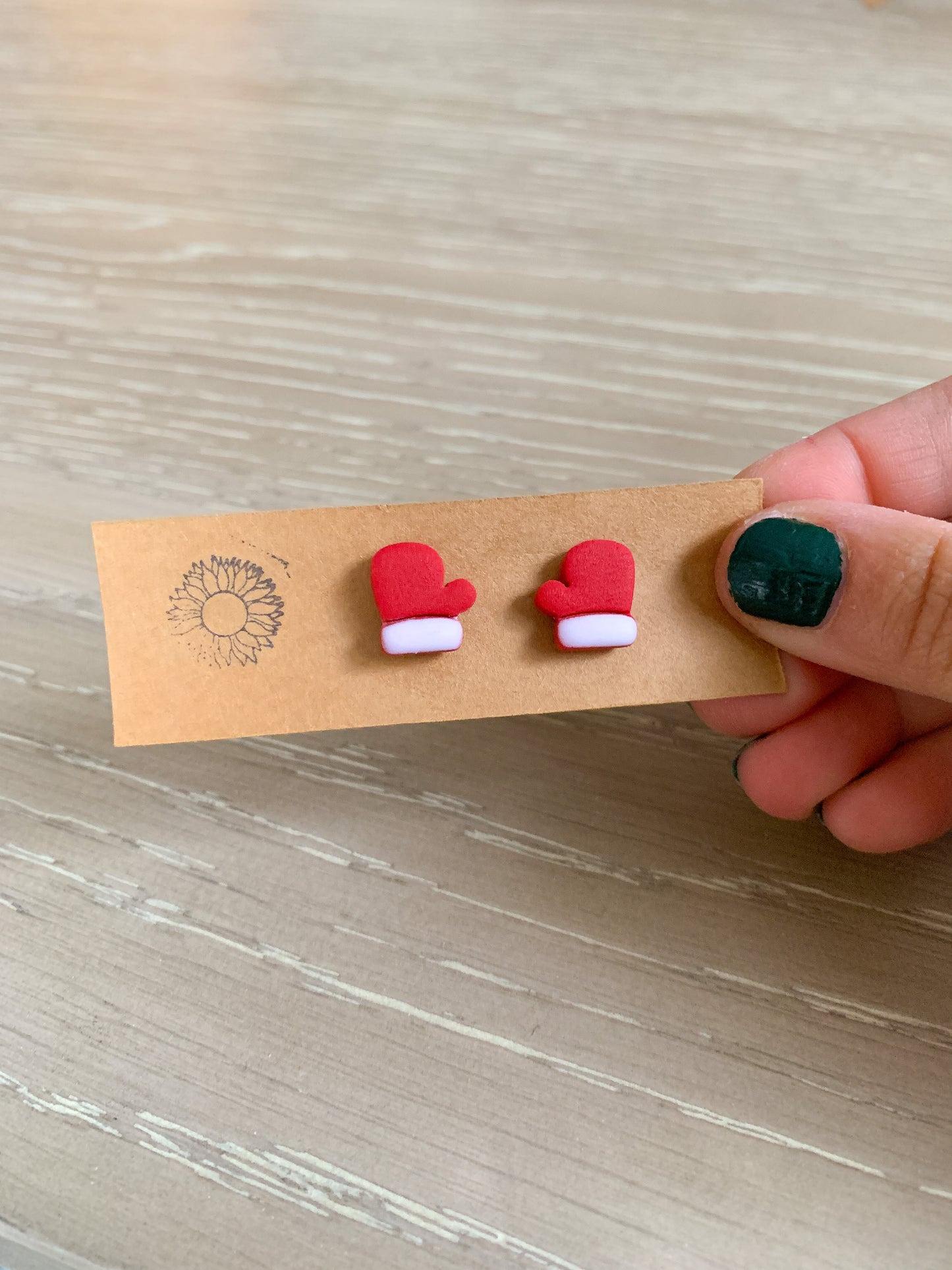 Red Mitten Studs