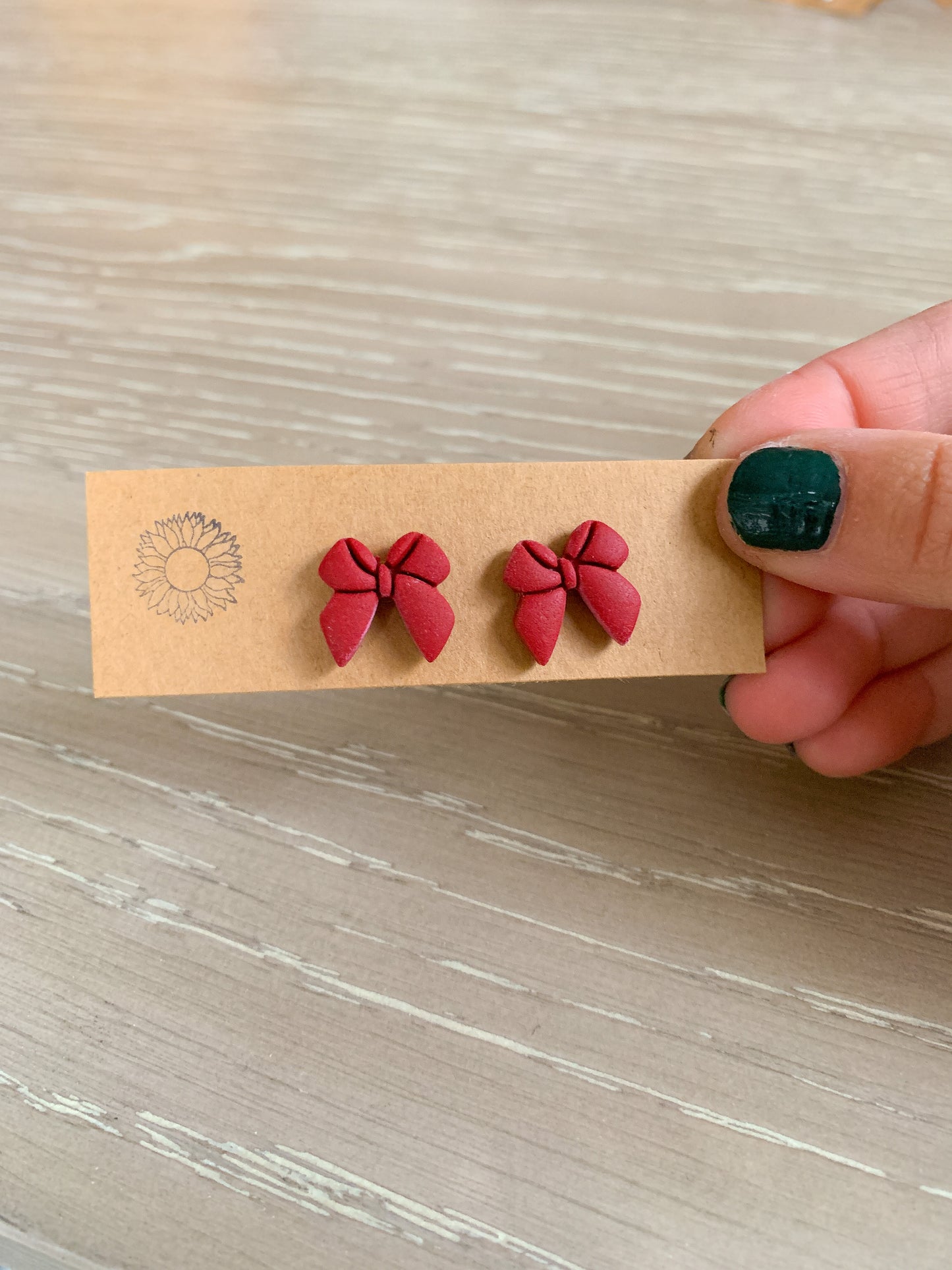 Red Bow Studs