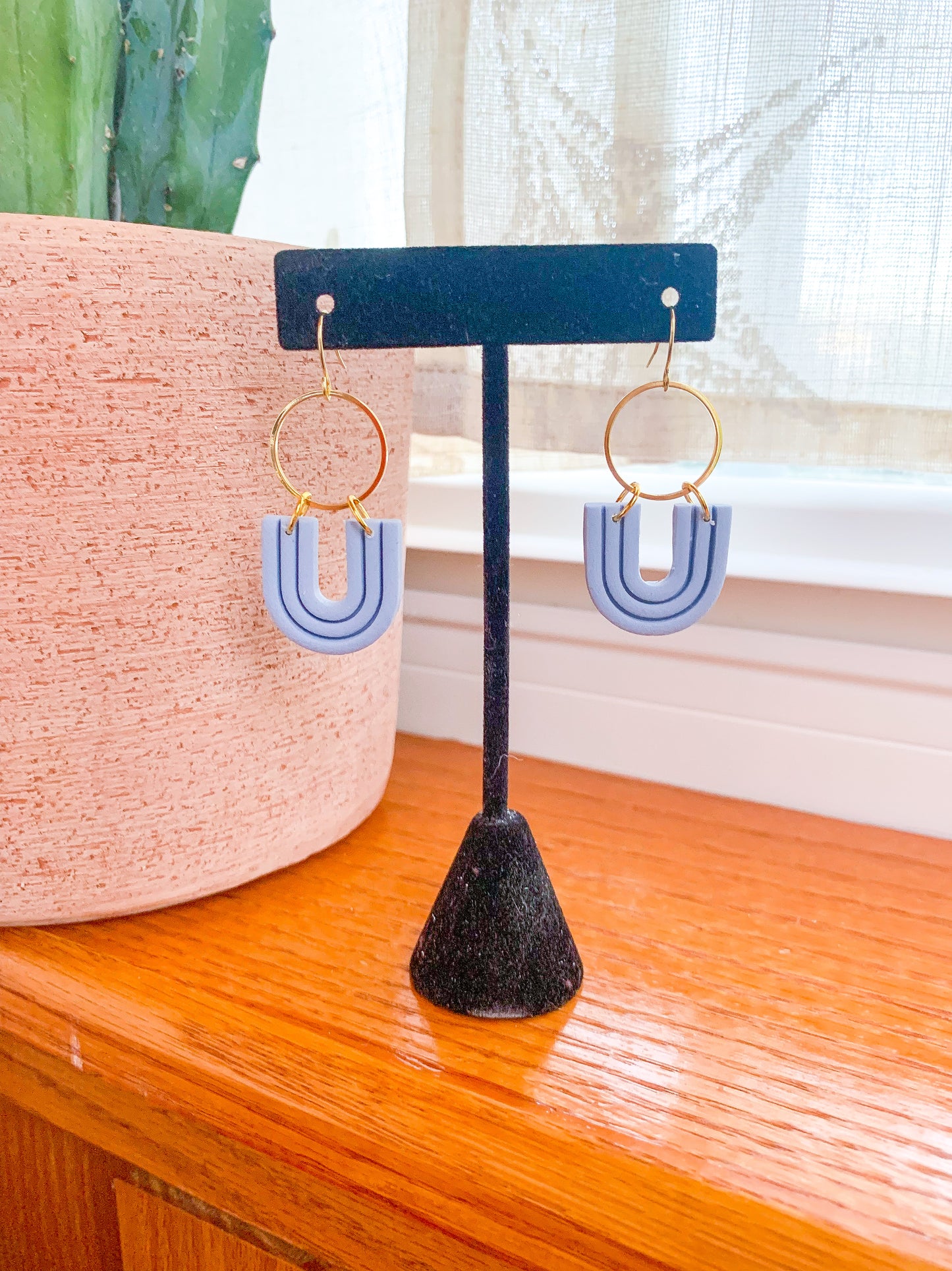 Sky Blue Arched Dangles
