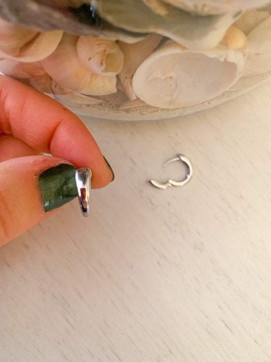 Small Silver Thick to Thin Huggies