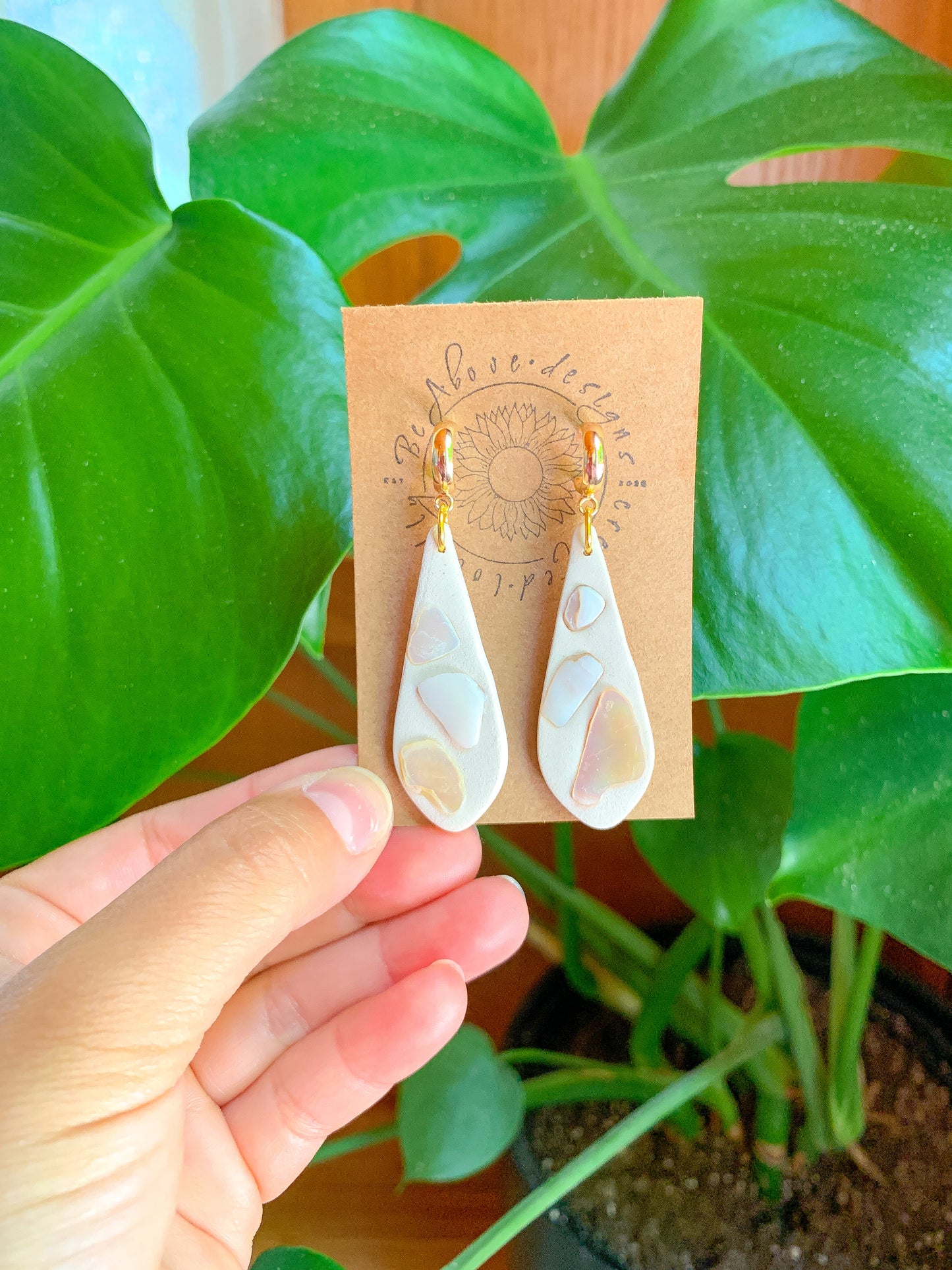 Teardrop Seashell Dangles