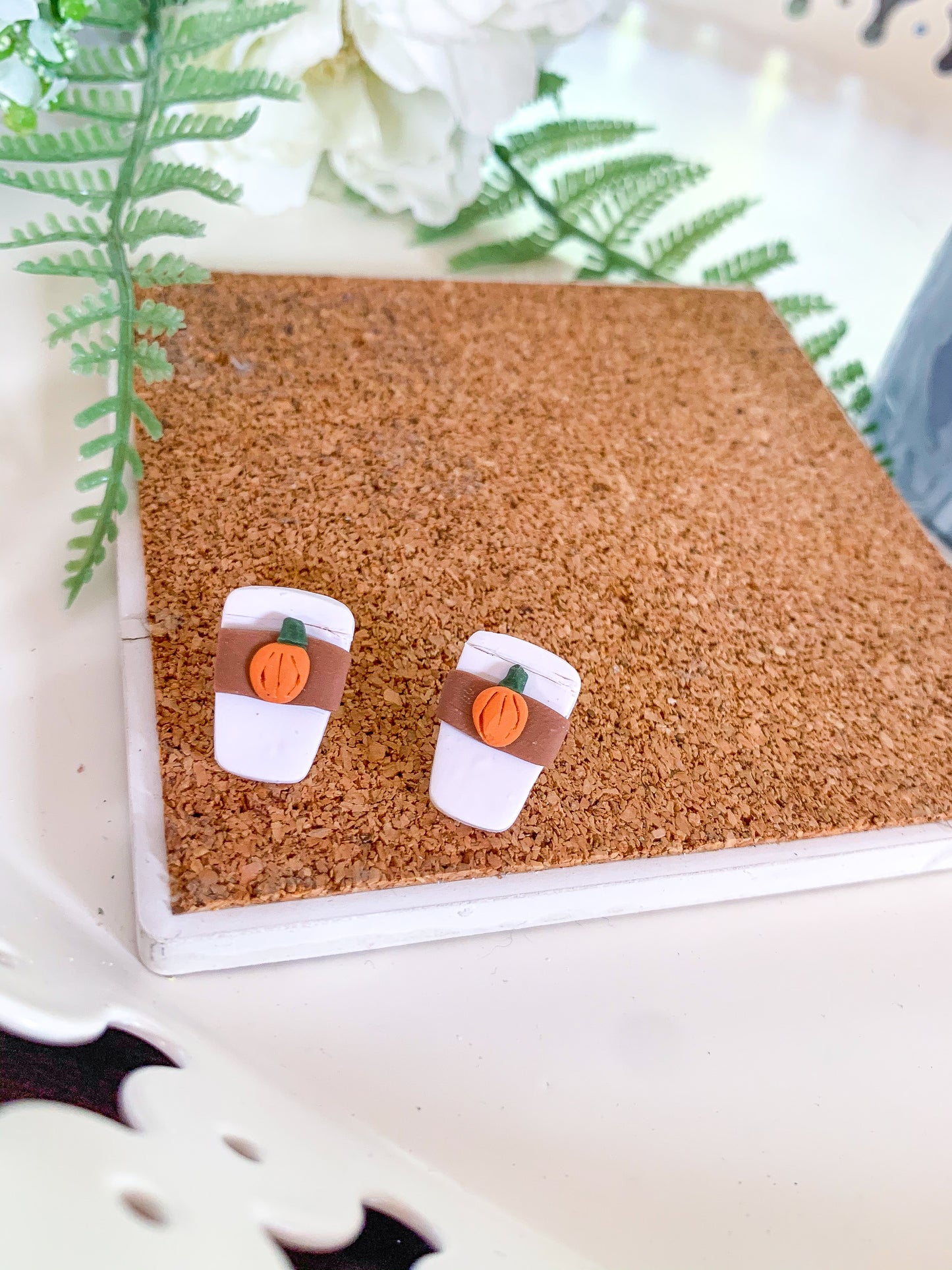 Pumpkin Spice Latte Studs