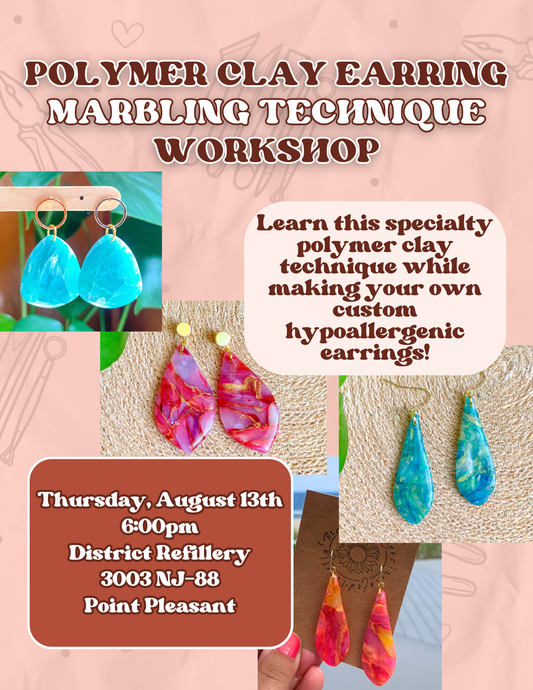 Marbling Technique Earring Workshop @ District Refillery
