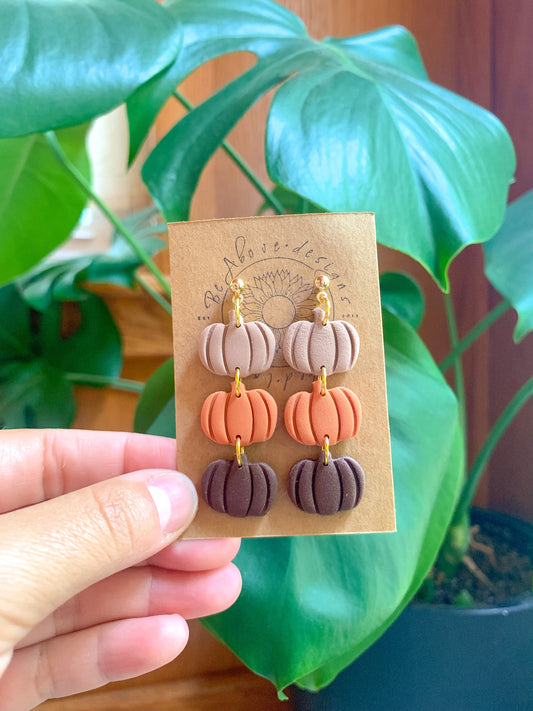 Neutral Pumpkin Dangles