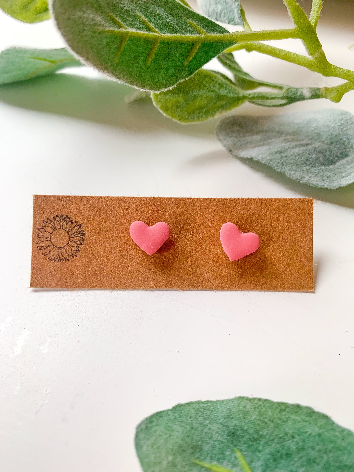 Peachy Mini Heart Studs