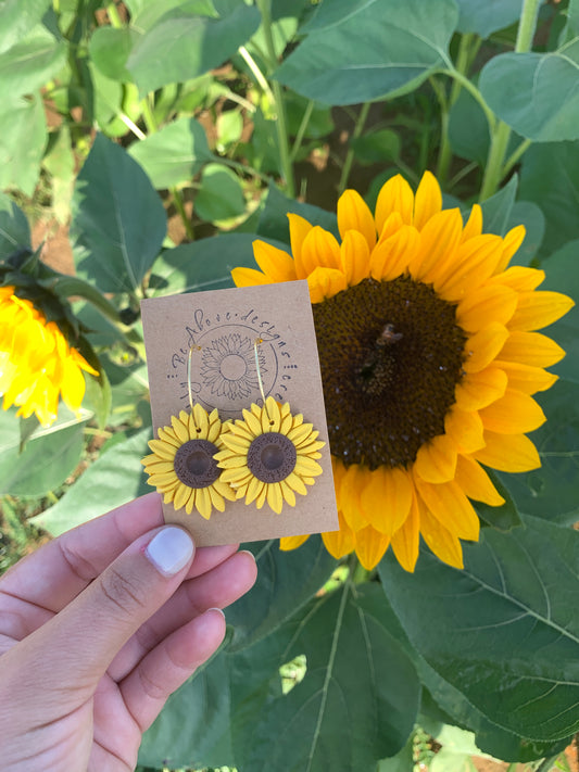 Large Sunflower Hoops