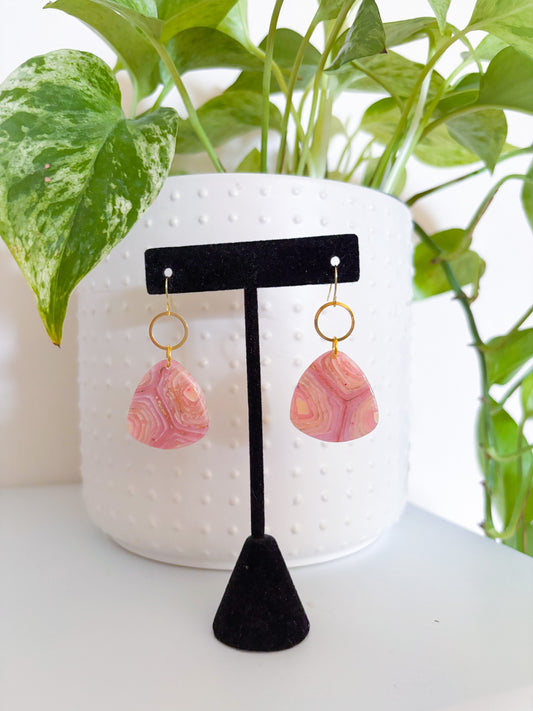 Spring Teardrop Geode Dangles