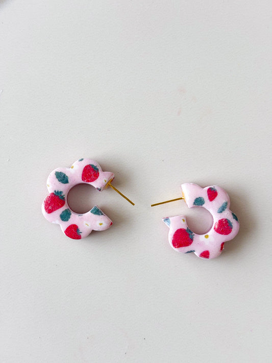 Reversible Red Strawberry Hoops