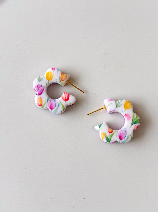 Reversible Tulip Hoops