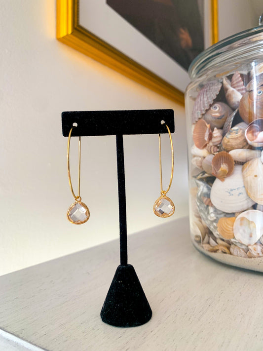 Crystal Hoop Dangles