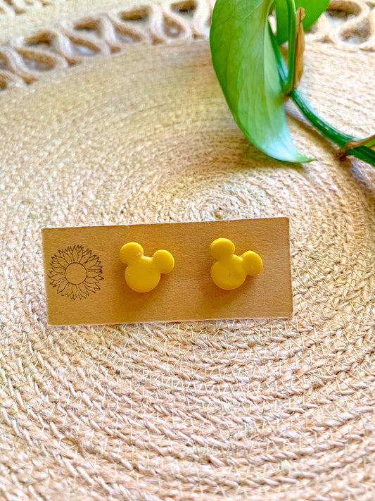 Mini Yellow Mickey Studs