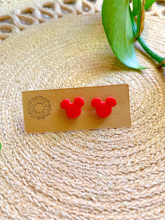 Mini Red Mickey Studs