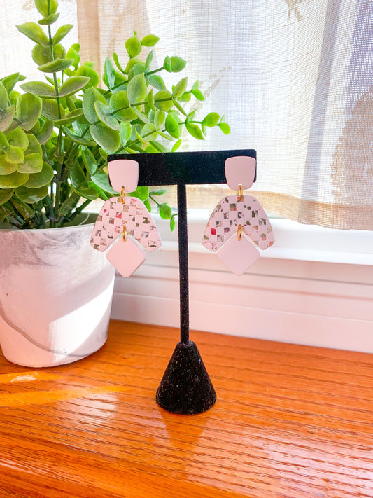 Retro Spring Checkered Dangles