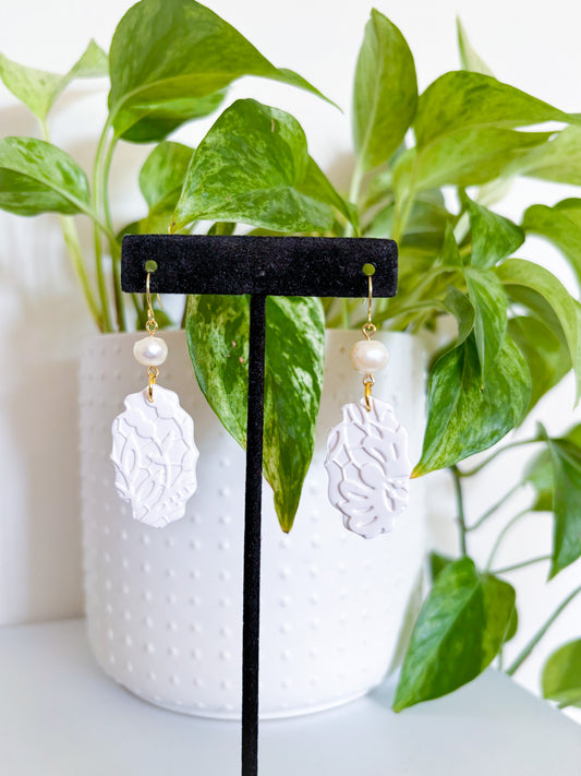 Lace + Pearl Dangles