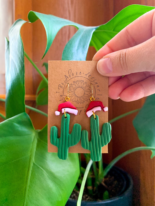 Santa Cactus Dangles