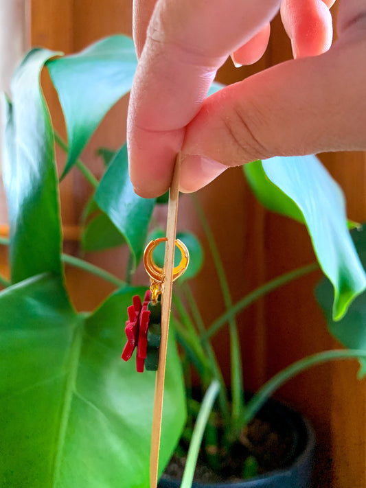 Red Poinsettia Huggies