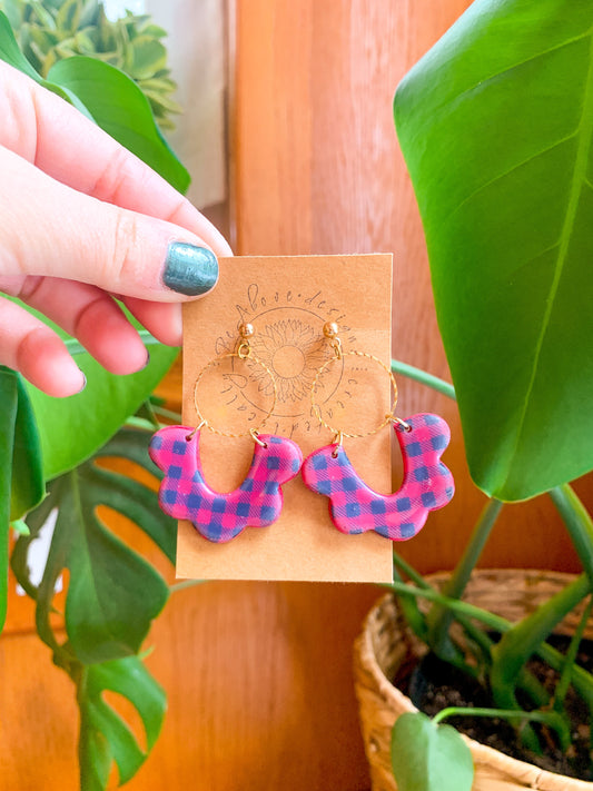 Red Gingham Dangles