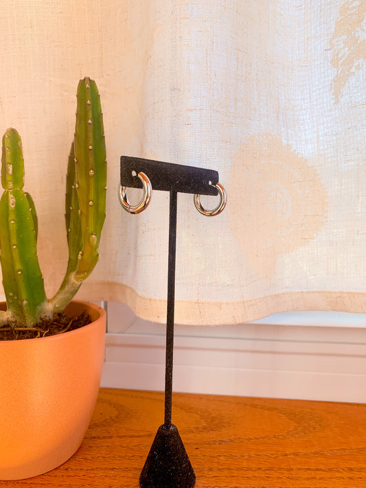 Small Silver Thick to Thin Huggies