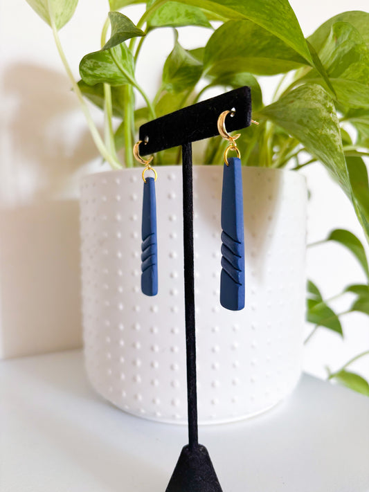 Long Navy Blue Dangles