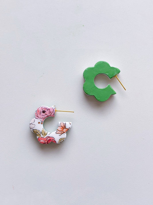 Reversible Hoops Floral + Green