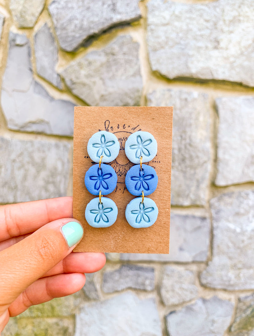 Blue Sand Dollar Dangles