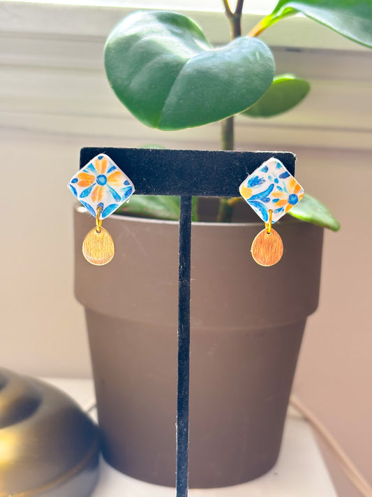 Mediterranean Inspired Tile Post Dangles