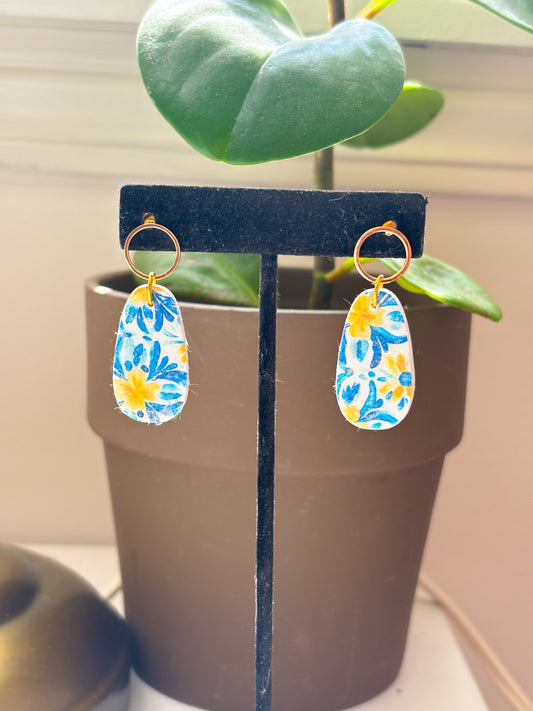 Mediterranean Inspired Oval Dangles