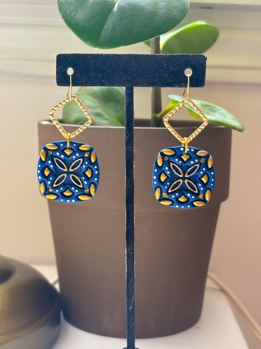 Mediterranean Tile Inspired Dangles