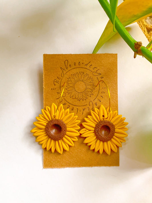Large Sunflower Hoops