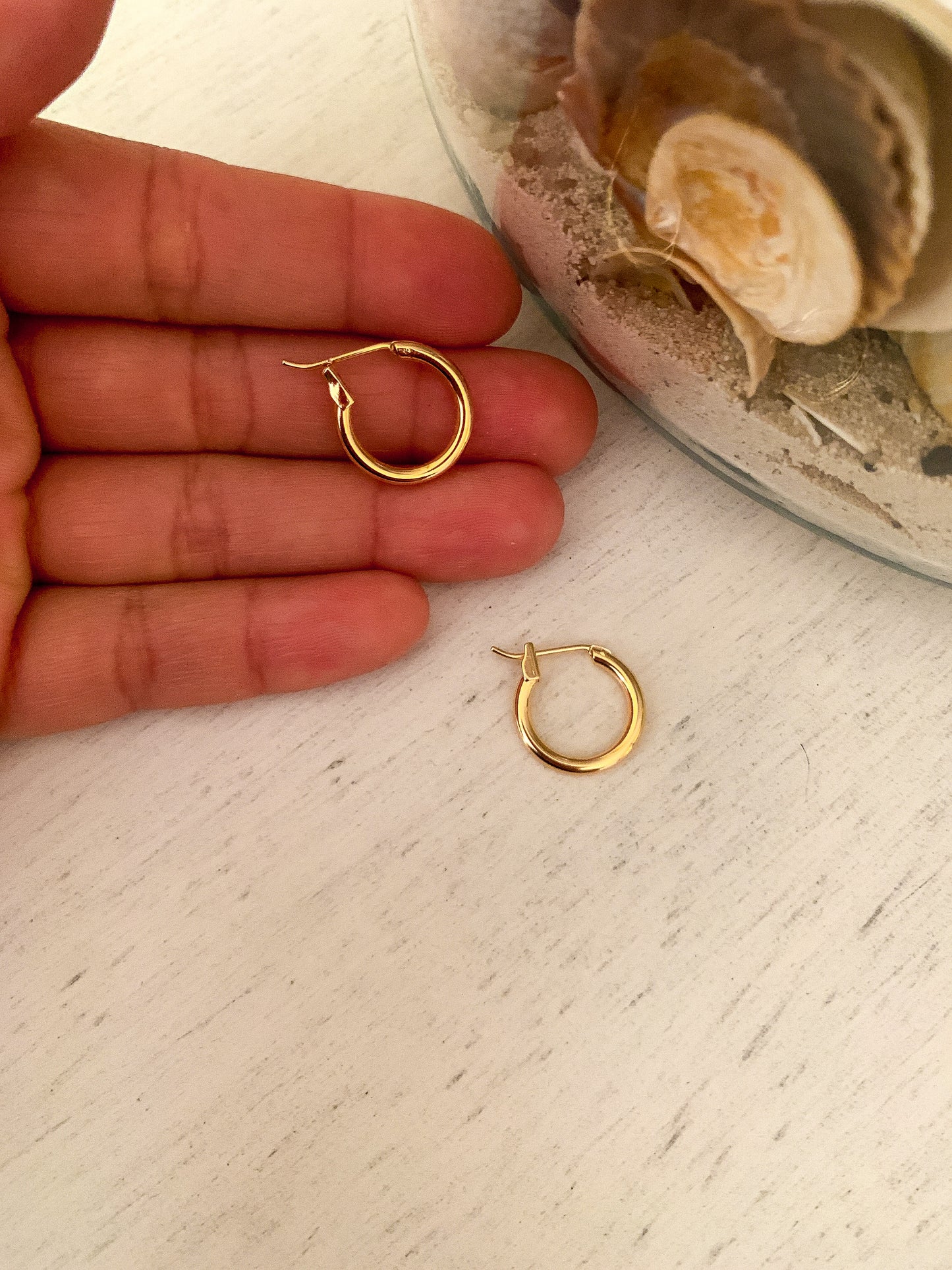 Thin Gold Hoops