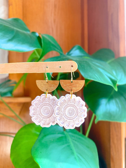 Floral Mandala Hook Dangles