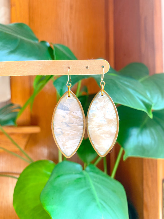 Translucent Marble Oval Dangles