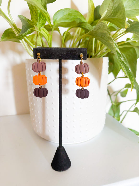 Neutral Pumpkin Dangles